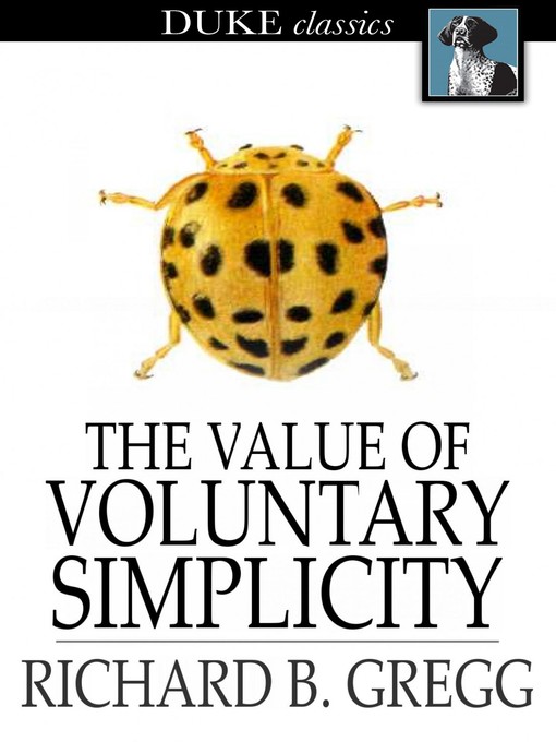 Cover of The Value of Voluntary Simplicity